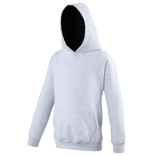 Awdis Just Hoods Kids Varsity Hoodie Heather Grey/French Navy